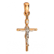 Золотой крестик с бриллиантом (01-200575947)