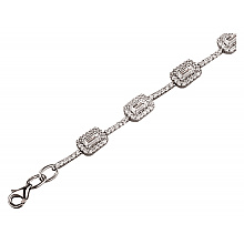 Золотий браслет з цирконієм куб. (01-200602947)