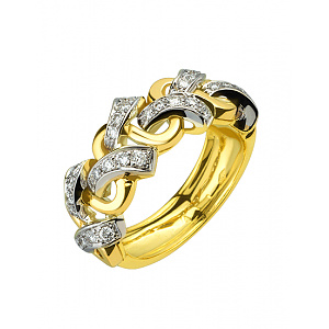 Золотое  кольцо с бриллиантами (01-200742447) фотография