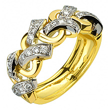 Золотое  кольцо с бриллиантами (01-200742447)