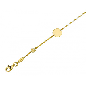 Золотой браслет с фианитом (цирконием куб.) (01-200838347) фотография