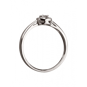 Золота каблучка з діамантами (01-200847447) фотографія