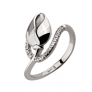 Золота каблучка з діамантами (2б_к-224) фотографія