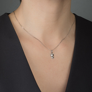 Золотой кулон с фианитом (цирконием куб.) (2б_п-228) фотография