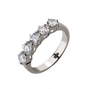 Золотое кольцо с цирконием куб. (01-18989548) фотография