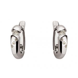 Золотые серьги с бриллиантами (01-19125448) фотография