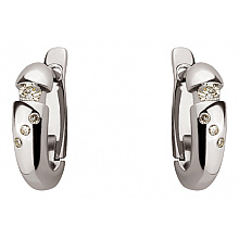 Золотые серьги с бриллиантами (01-19125448)