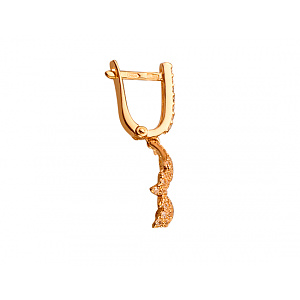 Золотые серьги с цирконием куб. (01-19236148) фотография