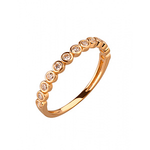 Золотое кольцо с цирконием куб. (01-200092648) фотография