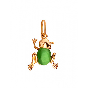 Золотой кулон с цирконием куб. (01-200443848) фотография