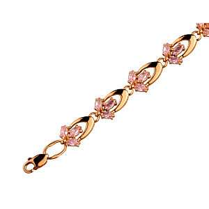 Золотой браслет с цирконием куб. (01-200473848) фотография