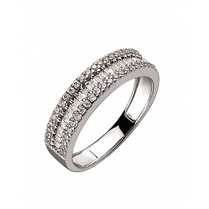 Золотое кольцо с цирконием куб. (01-200473948) фотография