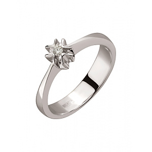 Золота каблучка з діамантом (01-200530748) фотографія