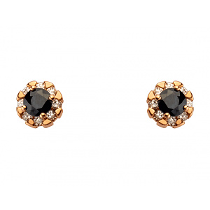 Золотые серьги с бриллиантами  и  корундами (01-200563548) картинка Золотые серьги с бриллиантами  и  корундами (01-200563548) фотография