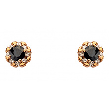 Золотые серьги с бриллиантами  и  корундами (01-200563548) Золотые серьги с бриллиантами  и  корундами (01-200563548)