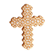 Золотой  крестик с бриллиантами (01-200616848)
