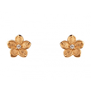 Золоті сережки з фіанітом (цирконієм куб.) (01-200627448) фотографія