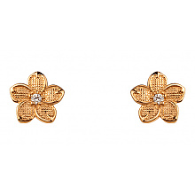 Золоті сережки з фіанітом (цирконієм куб.) (01-200627448)