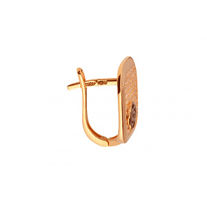 Золоті сережки з фіанітом (цирконієм куб.) (01-200740148) фотографія