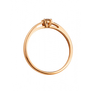 Золотое кольцо с бриллиантом (01-200745948) фотография