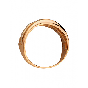 Золота каблучка з фіанітом (цирконієм куб.) (01-200769648) фотографія