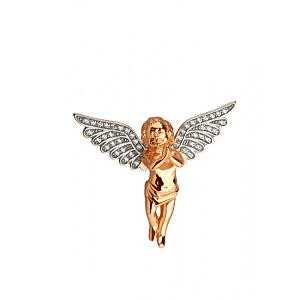 Золотий кулон з фіанітом (цирконієм куб.) (01-200819348) фотографія