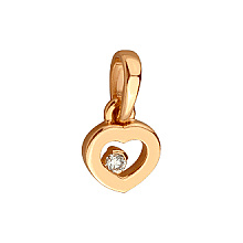 Золотой кулон с бриллиантом (01-200838348)