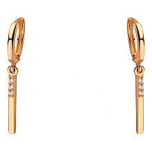 Золоті сережки з фіанітом (цирконієм куб.) (01-200845148)