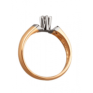 Золотое кольцо с бриллиантом (01-200847448) фотография