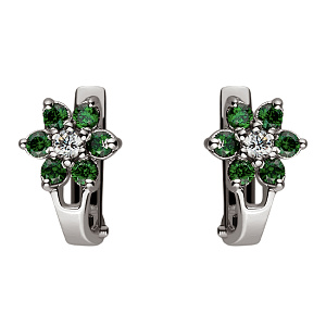 Золоті сережки з фіанітами (2б_с-052) фотографія