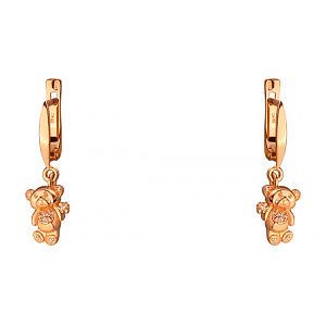 Золотые серьги с циркониями (1б_с-244) фотография