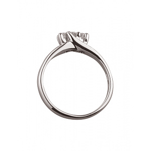 Золота каблучка з діамантами (01-19225949) фотографія