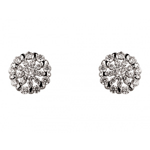 Золотые серьги с цирконием куб. (01-19319649) фотография