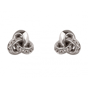 Золотые серьги с цирконием куб. (01-200020649) фотография