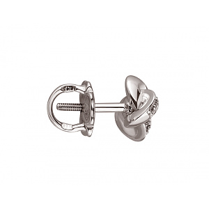 Золотые серьги с цирконием куб. (01-200020649) фотография