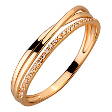 Золота каблучка з цирконієм куб. (01-200023049)