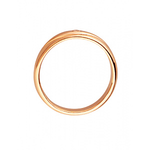 Золота обручка з діамантом (01-200152649) фотографія