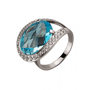 Золотое кольцо с циркониями (01-200243949) фотография