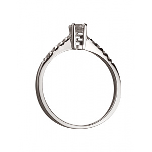 Золота каблучка з діамантами (01-200388249) фотографія