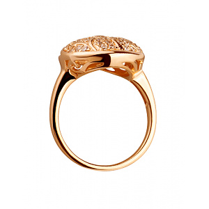 Золотое кольцо с цирконием куб. (01-200422749) фотография