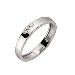 Золота обручка з діамантами (01-200452949) фотографія