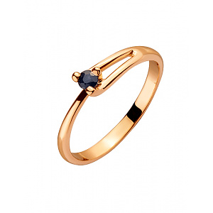 Золота каблучка з корундом (01-200473849) фотографія