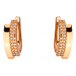 Золоті сережки з цирконієм куб. 01-200512349 фотографія 1