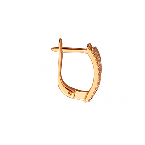 Золоті сережки з цирконієм куб. (01-200512349) фотографія