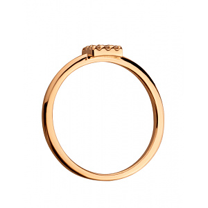 Золота каблучка з діамантами (01-200566849) фотографія