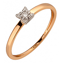 Золотое кольцо с бриллиантами (01-200602949)