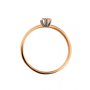 Золотое кольцо с бриллиантами (01-200602949) фотография