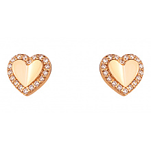 Золоті сережки з фіанітом (цирконієм куб.) (01-200740149)