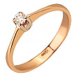 Золотое кольцо с бриллиантом 01-200781049 фотография 1