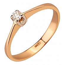 Золотое кольцо с бриллиантом (01-200781049)